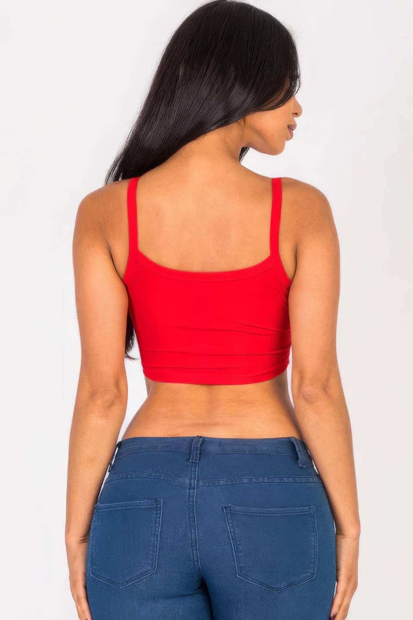 Ribbed Knit Cami Crop Top - The Diva Goddess