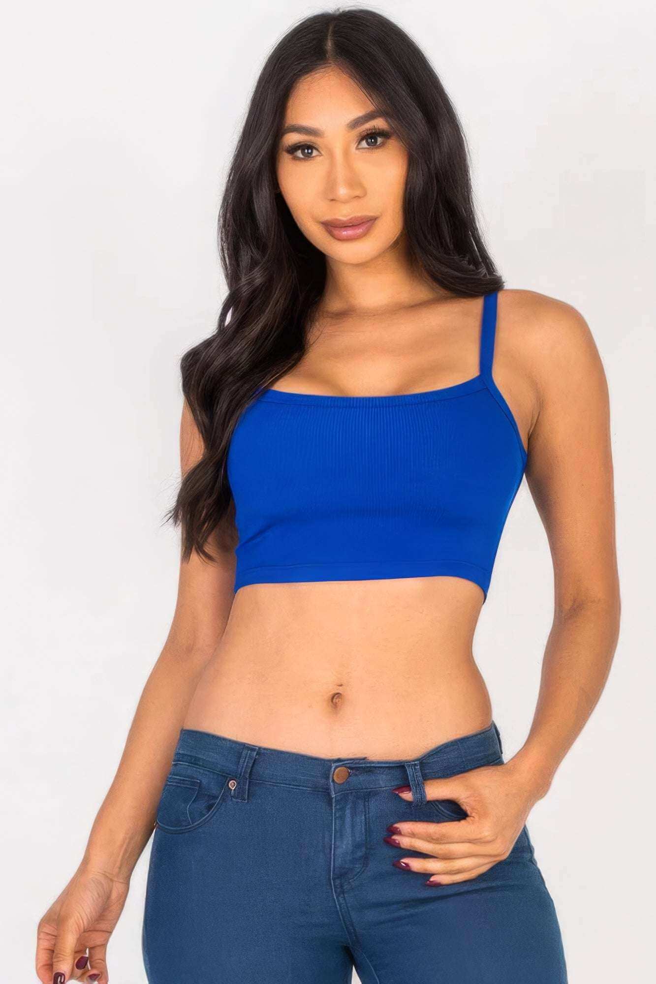 Ribbed Knit Cami Crop Top - The Diva Goddess