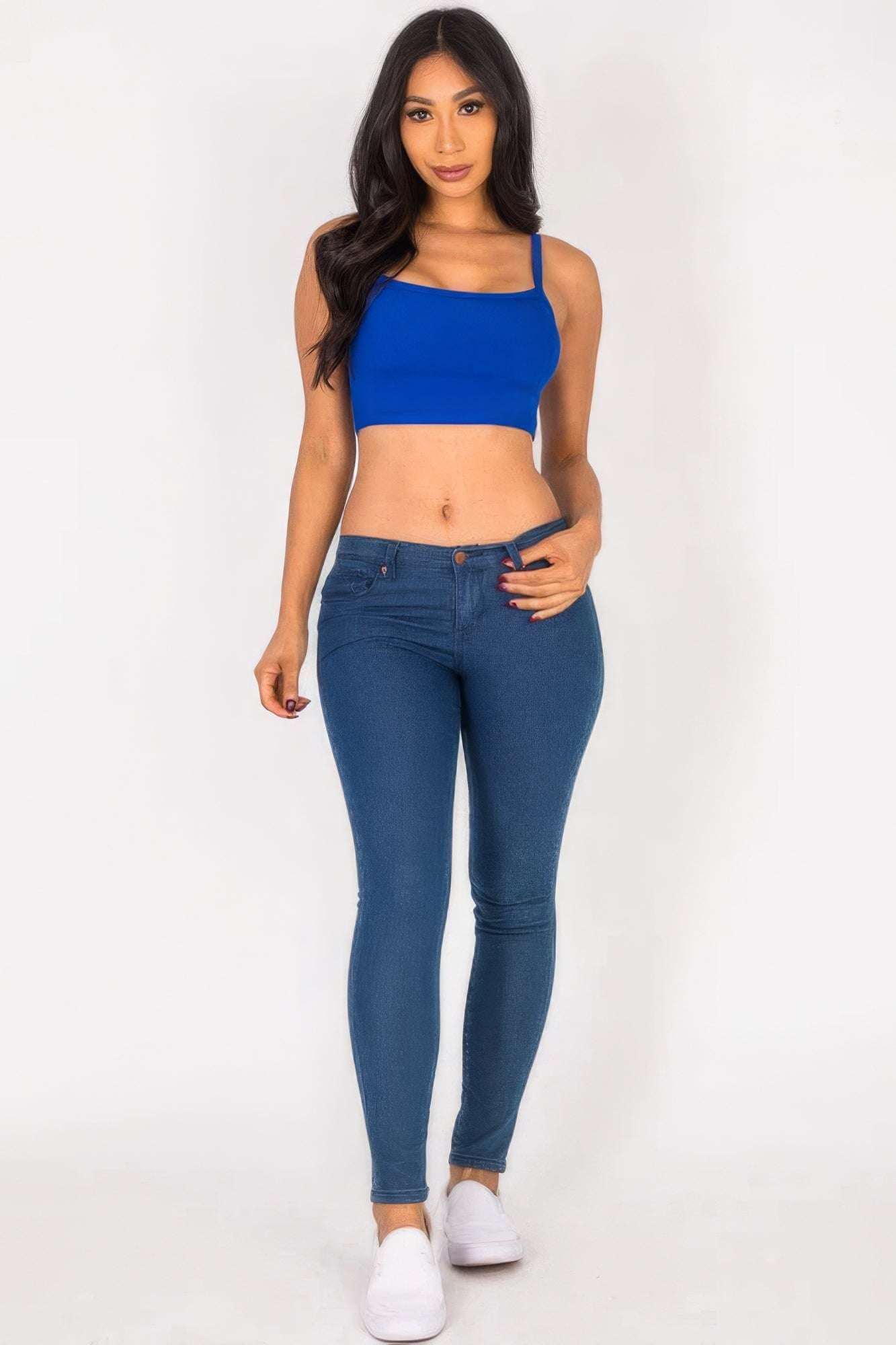 Ribbed Knit Cami Crop Top - The Diva Goddess