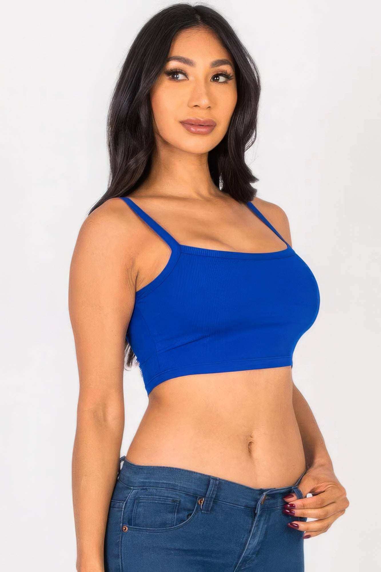 Ribbed Knit Cami Crop Top - The Diva Goddess