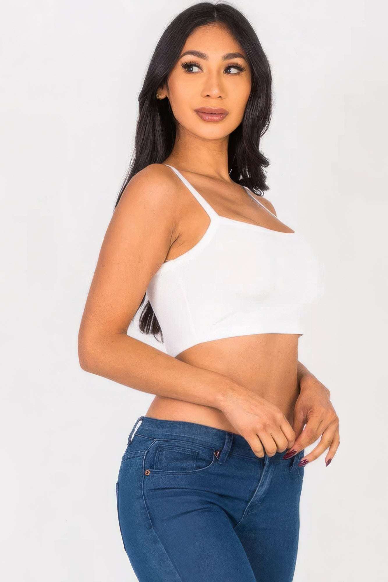 Ribbed Knit Cami Crop Top - The Diva Goddess