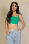 Ribbed Knit Cami Crop Top - The Diva Goddess