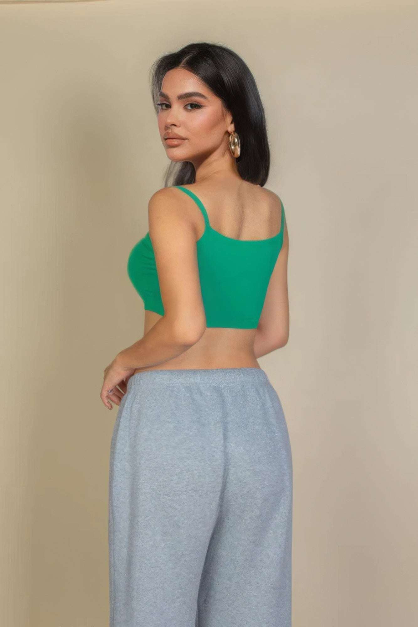 Ribbed Knit Cami Crop Top - The Diva Goddess