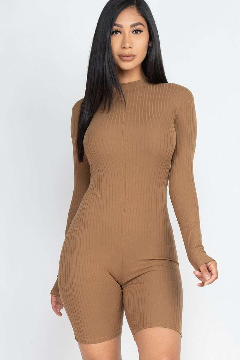 Ribbed Knit Romper - The Diva Goddess