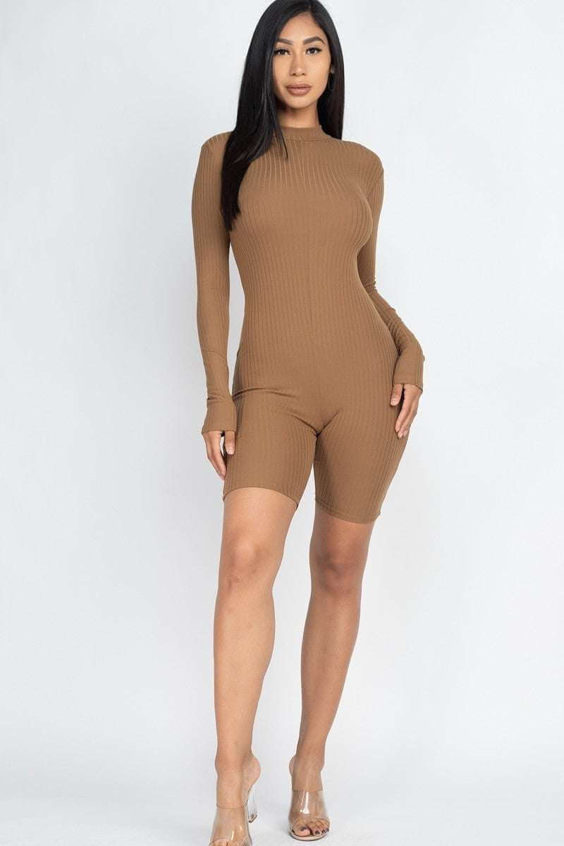 Ribbed Knit Romper - The Diva Goddess