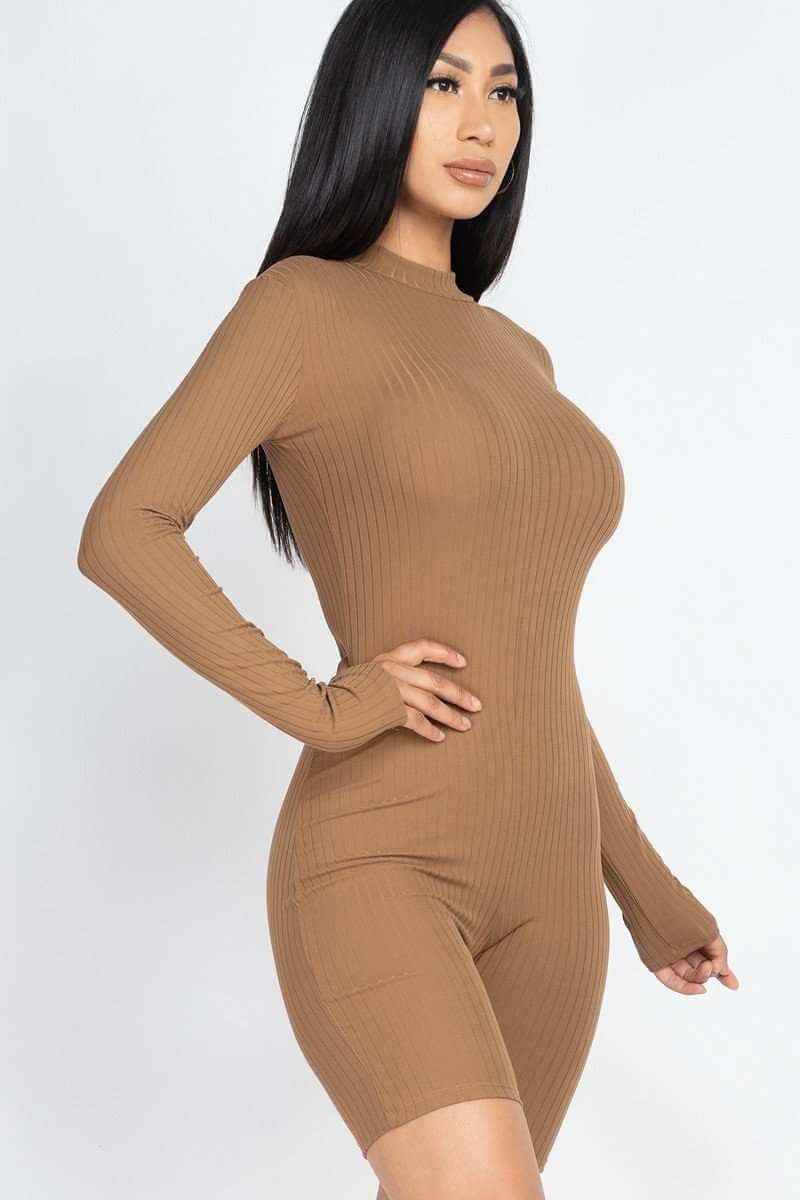 Ribbed Knit Romper - The Diva Goddess