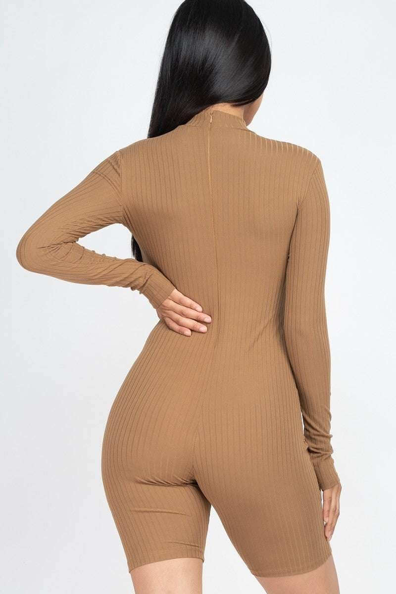 Ribbed Knit Romper - The Diva Goddess