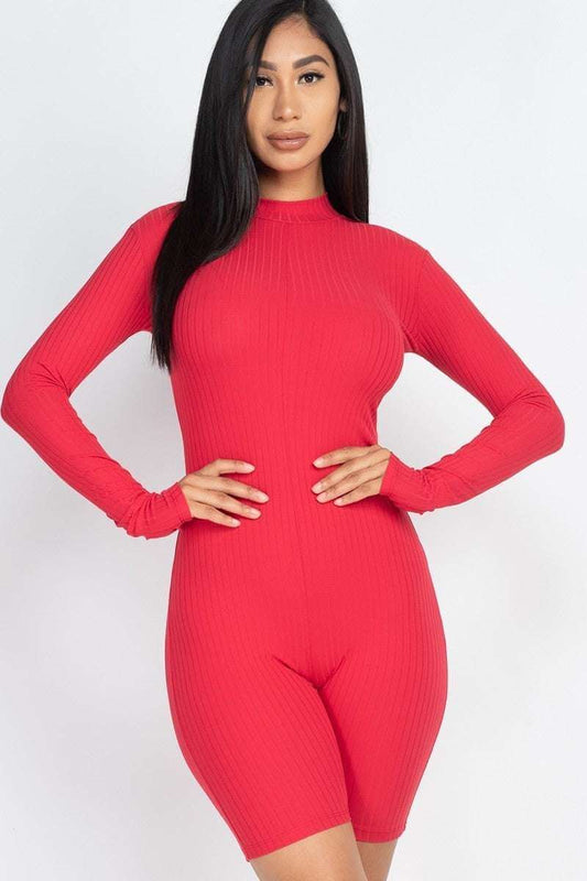 Ribbed Knit Romper - The Diva Goddess