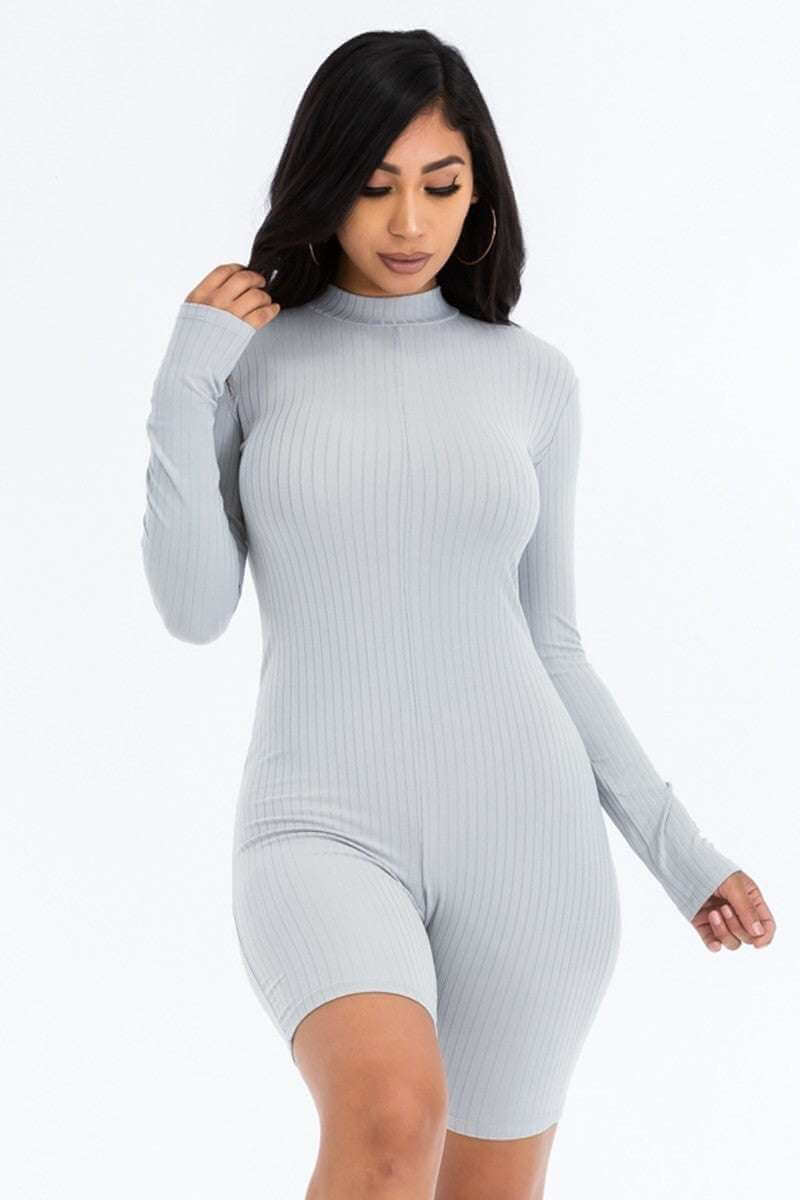 Ribbed Knit Romper - The Diva Goddess