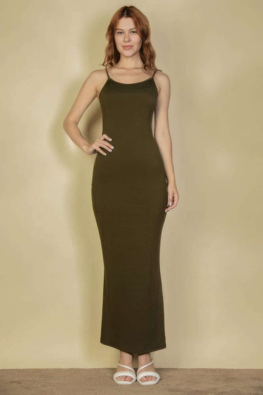 Ribbed Mermaid Hem Camisole Maxi Dress - The Diva Goddess