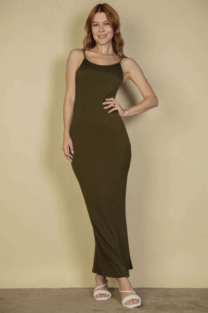 Ribbed Mermaid Hem Camisole Maxi Dress - The Diva Goddess