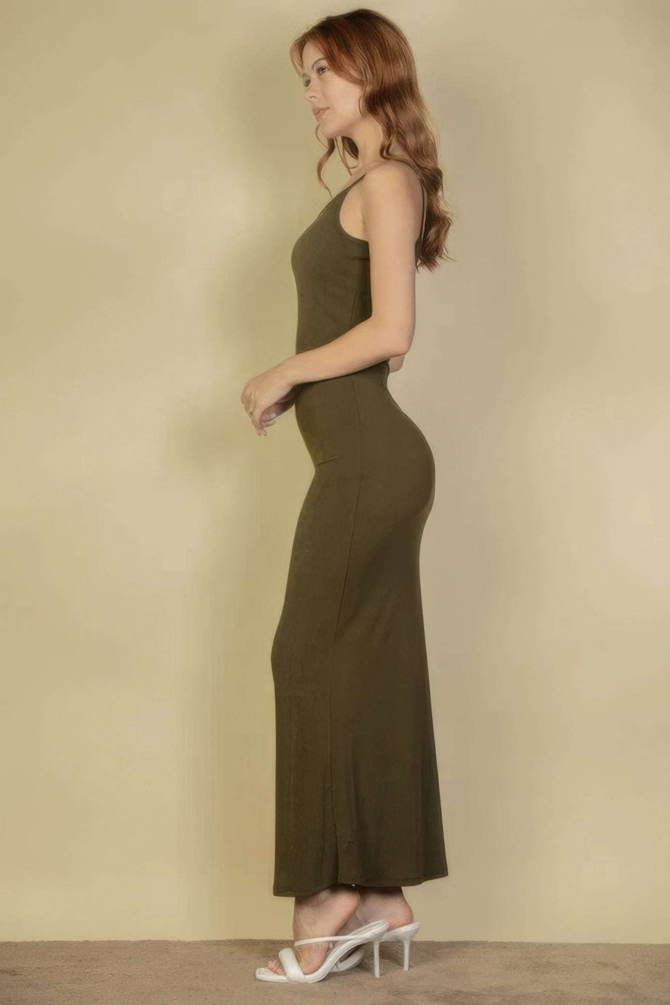 Ribbed Mermaid Hem Camisole Maxi Dress - The Diva Goddess