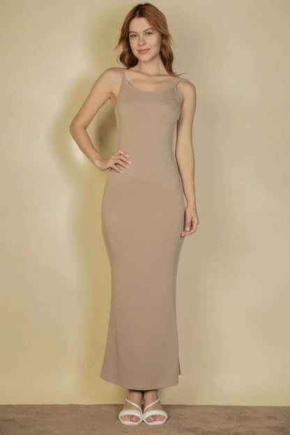 Ribbed Mermaid Hem Camisole Maxi Dress - The Diva Goddess