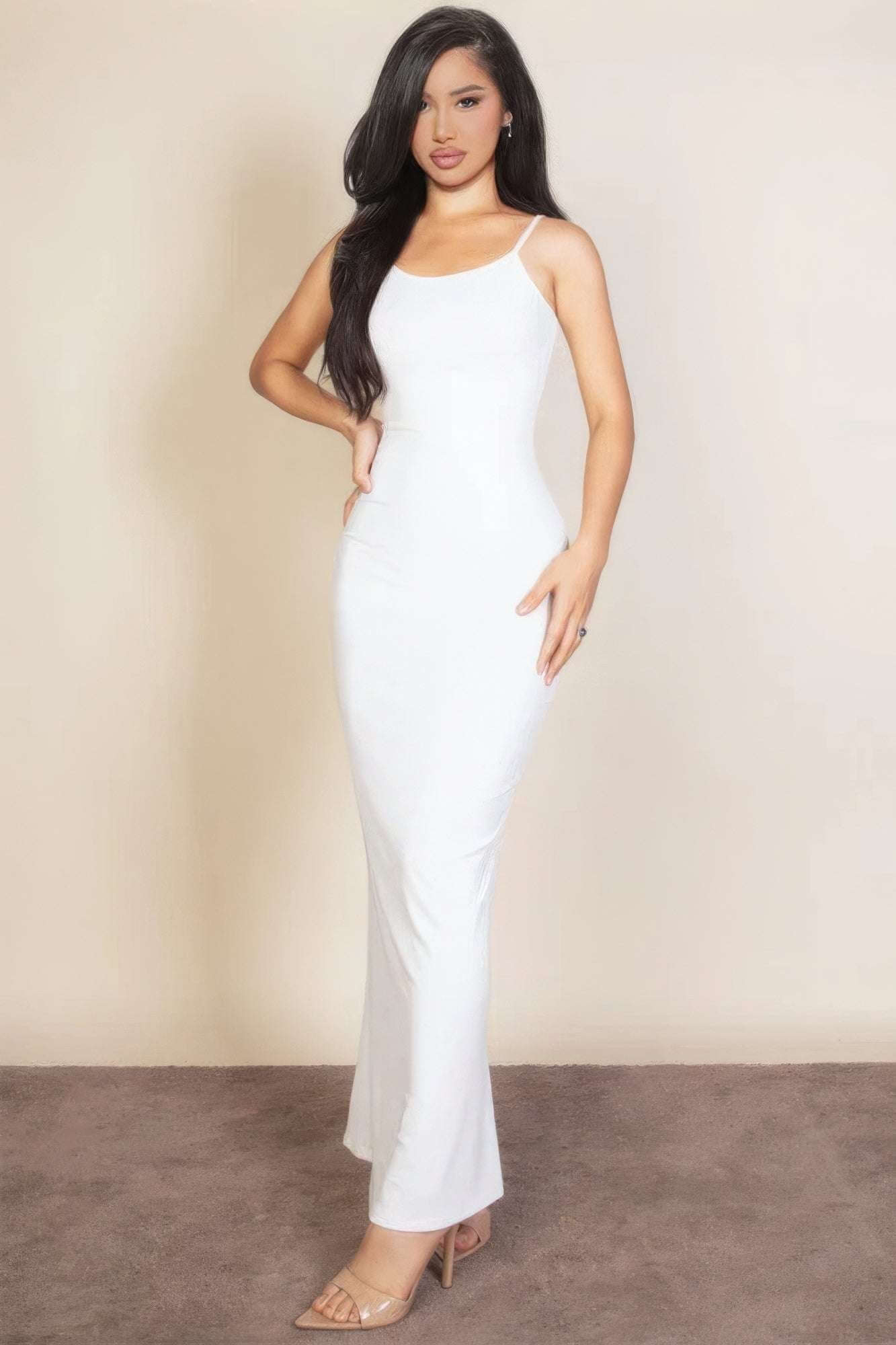 Ribbed Mermaid Hem Camisole Maxi Dress - The Diva Goddess