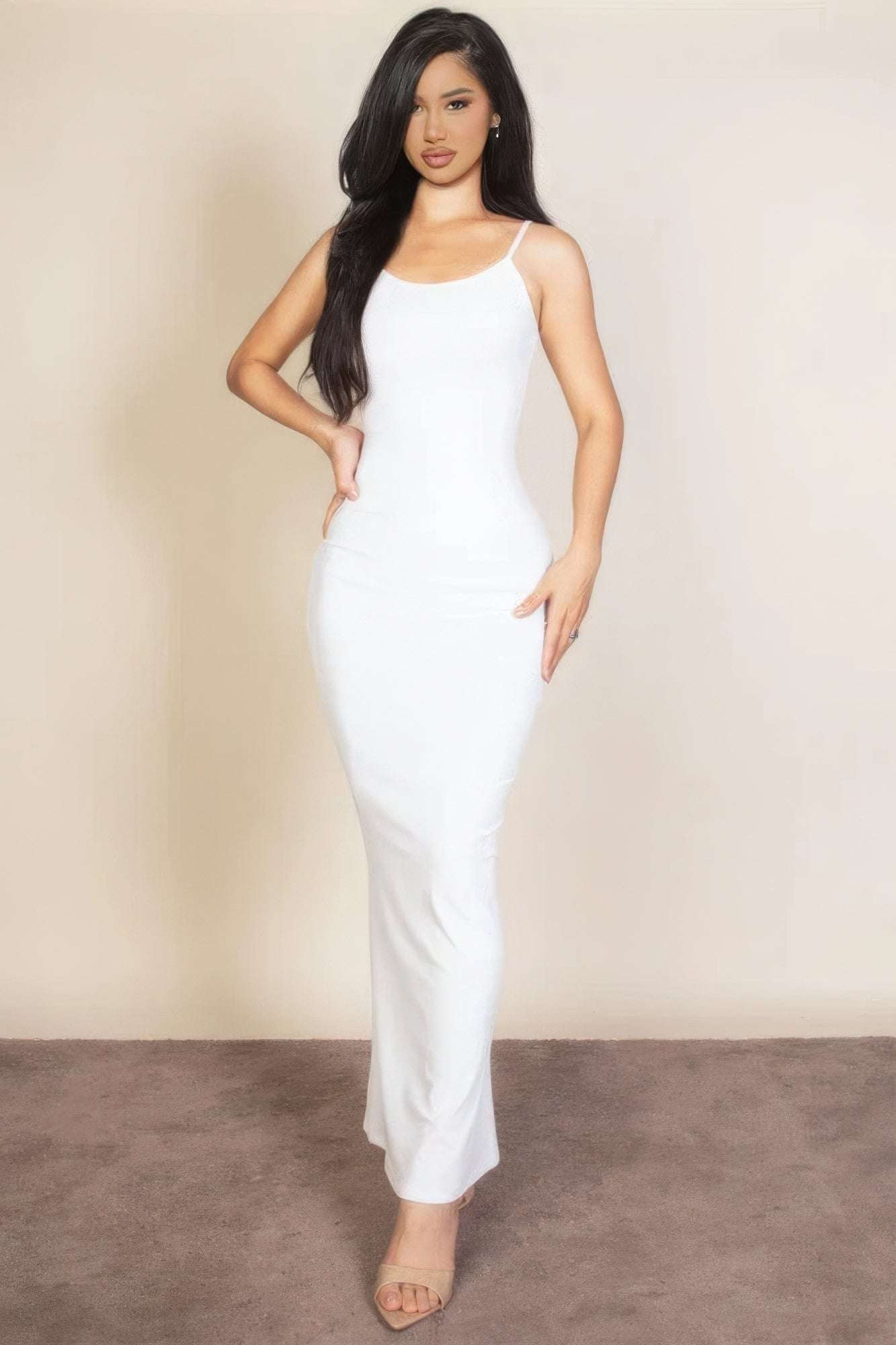 Ribbed Mermaid Hem Camisole Maxi Dress - The Diva Goddess