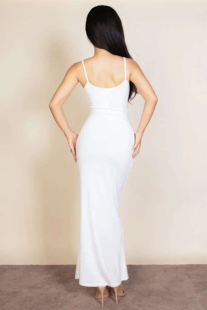 Ribbed Mermaid Hem Camisole Maxi Dress - The Diva Goddess