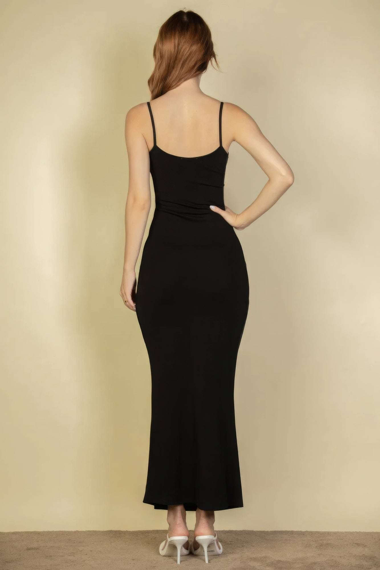 Ribbed Mermaid Hem Camisole Maxi Dress - The Diva Goddess