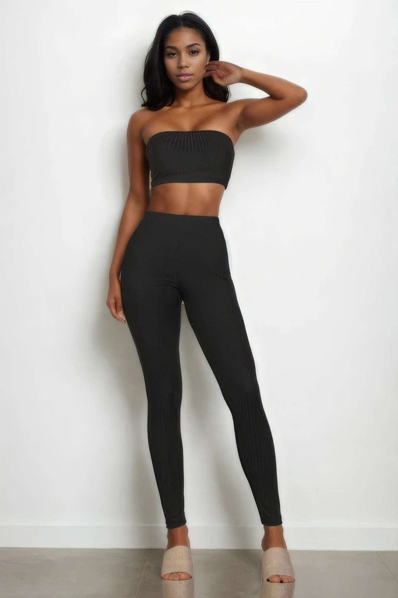 Ribbed Tube Top & Leggings Set - The Diva Goddess