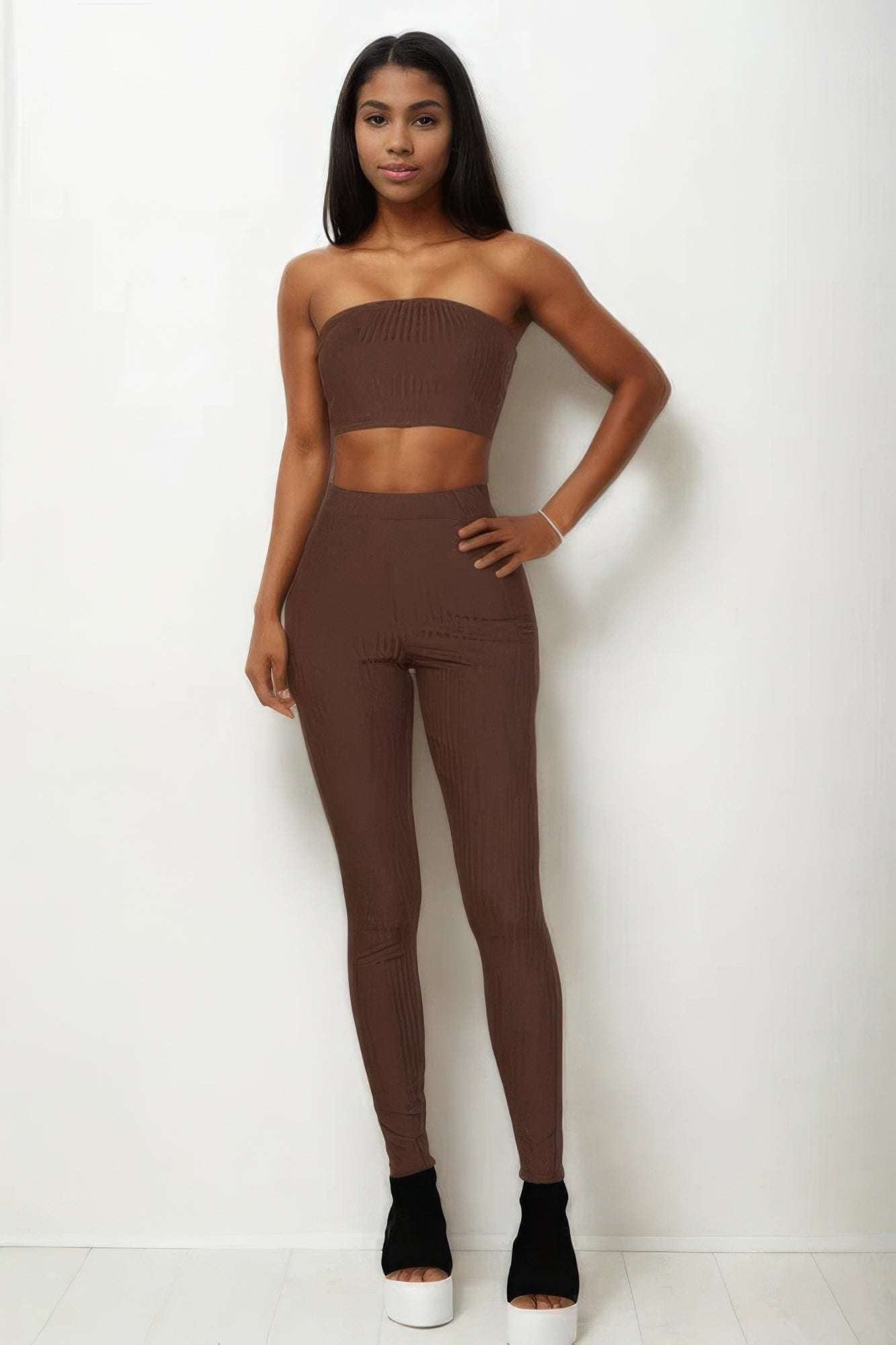 Ribbed Tube Top & Leggings Set - The Diva Goddess