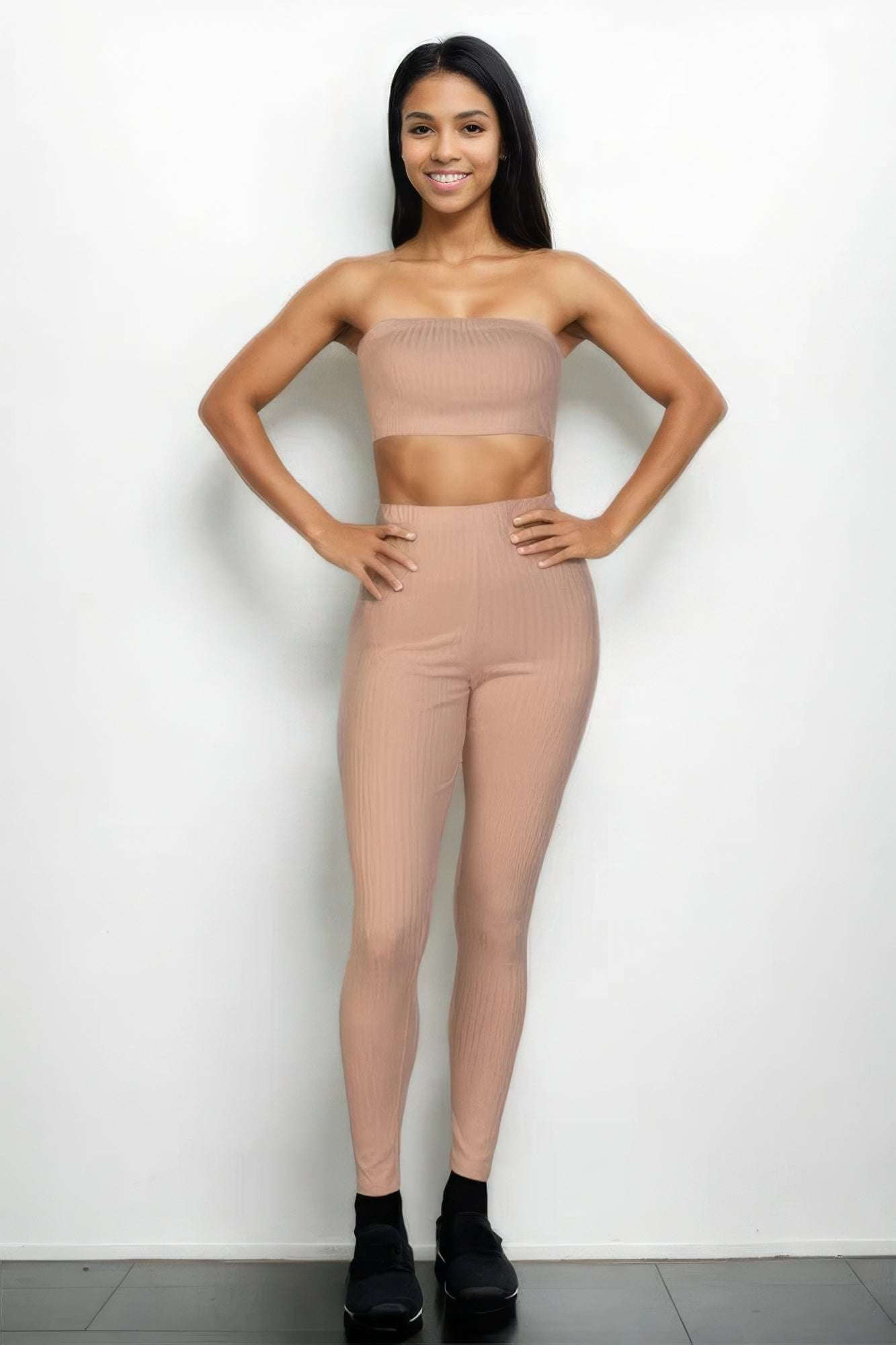 Ribbed Tube Top & Leggings Set - The Diva Goddess