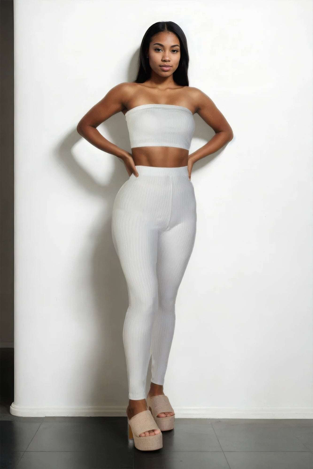 Ribbed Tube Top & Leggings Set - The Diva Goddess