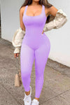 Seamless Ribbed Tank Jumpsuit - The Diva Goddess