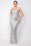 Sequin V-bar Crisscross Tube Dress - The Diva Goddess