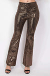 Sequined Fit & Flare Midrise Pants - The Diva Goddess