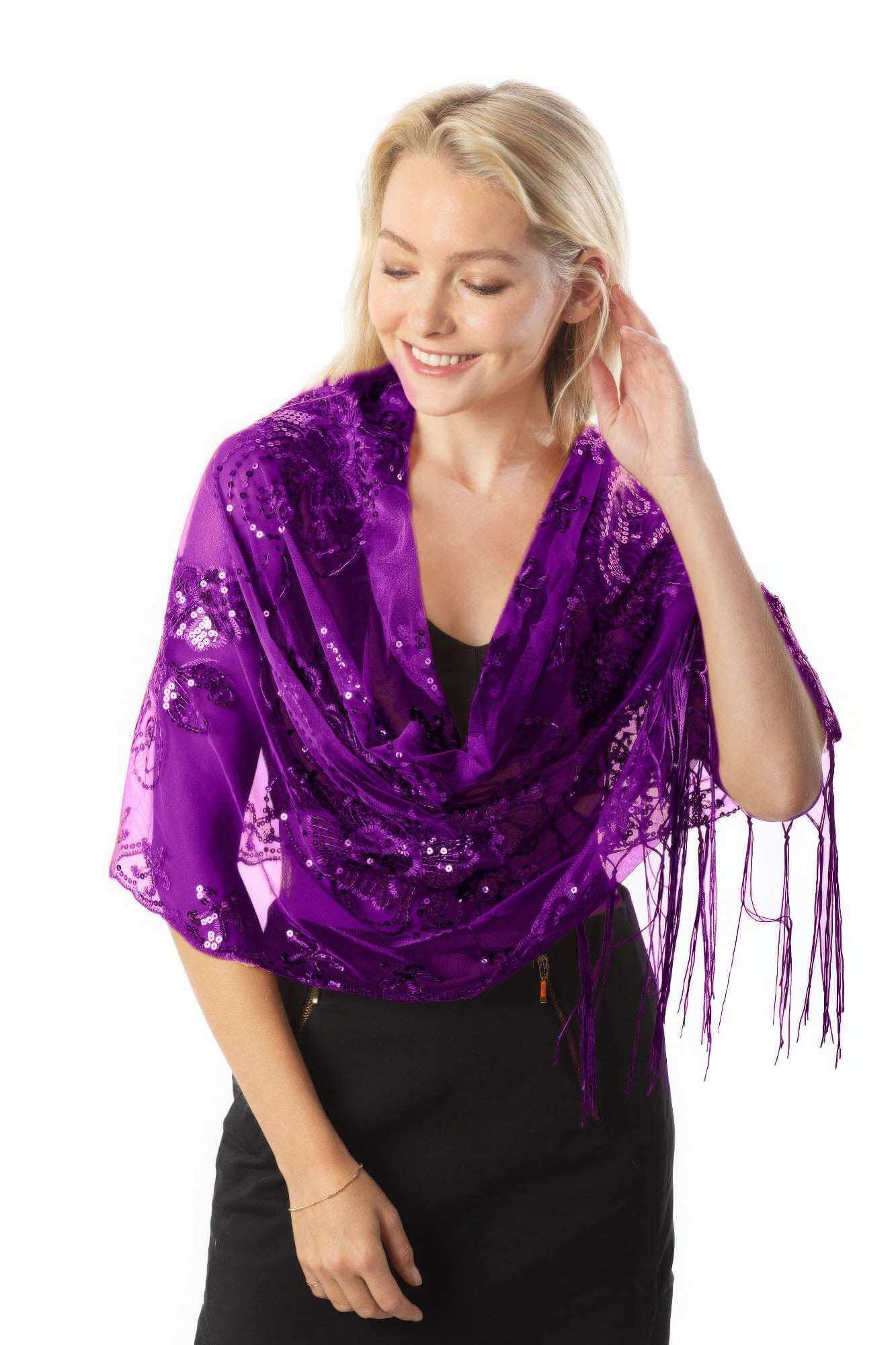 Sequined Shawl Flower - The Diva Goddess