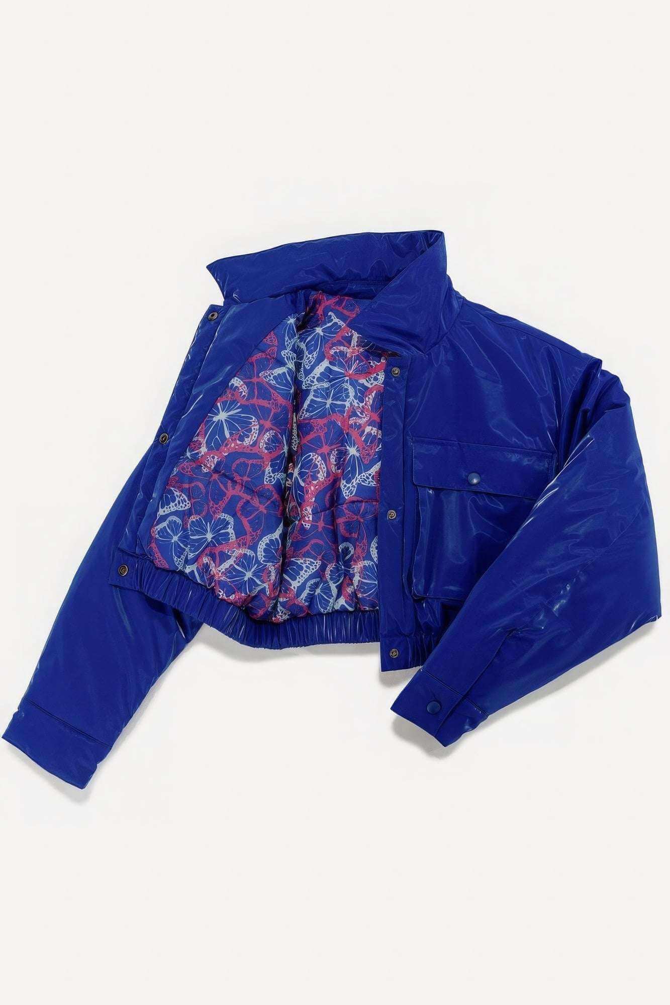 Shiny Puffer Bomber Jacket - The Diva Goddess