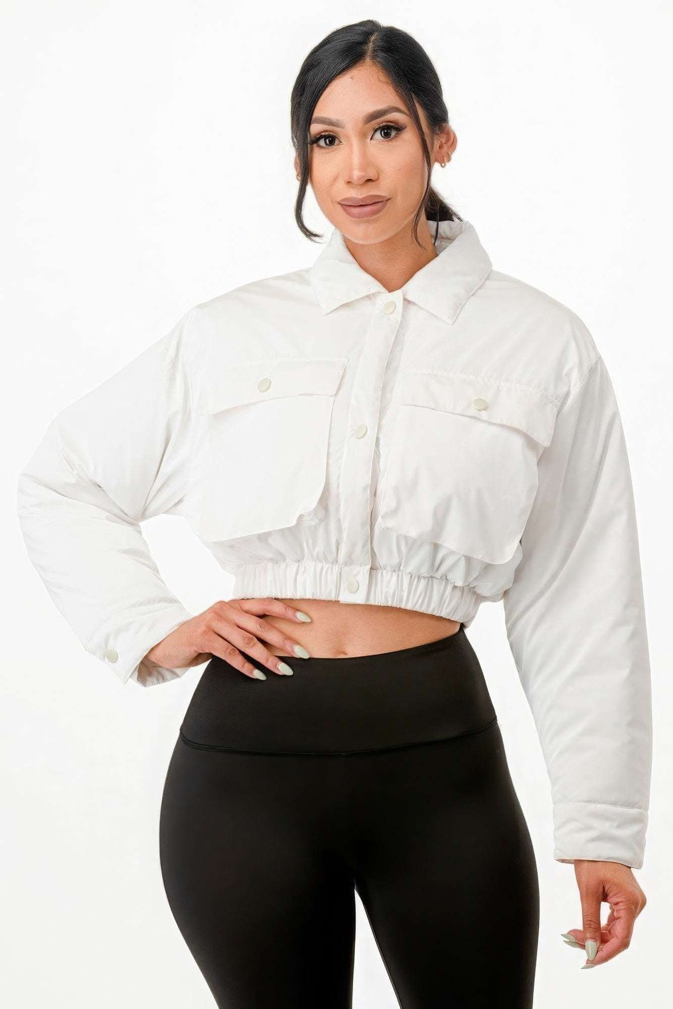 Shiny Puffer Bomber Jacket - The Diva Goddess