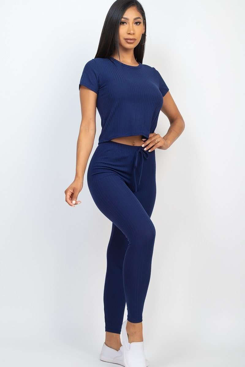 Short Sleeve Top & Leggings Set - The Diva Goddess