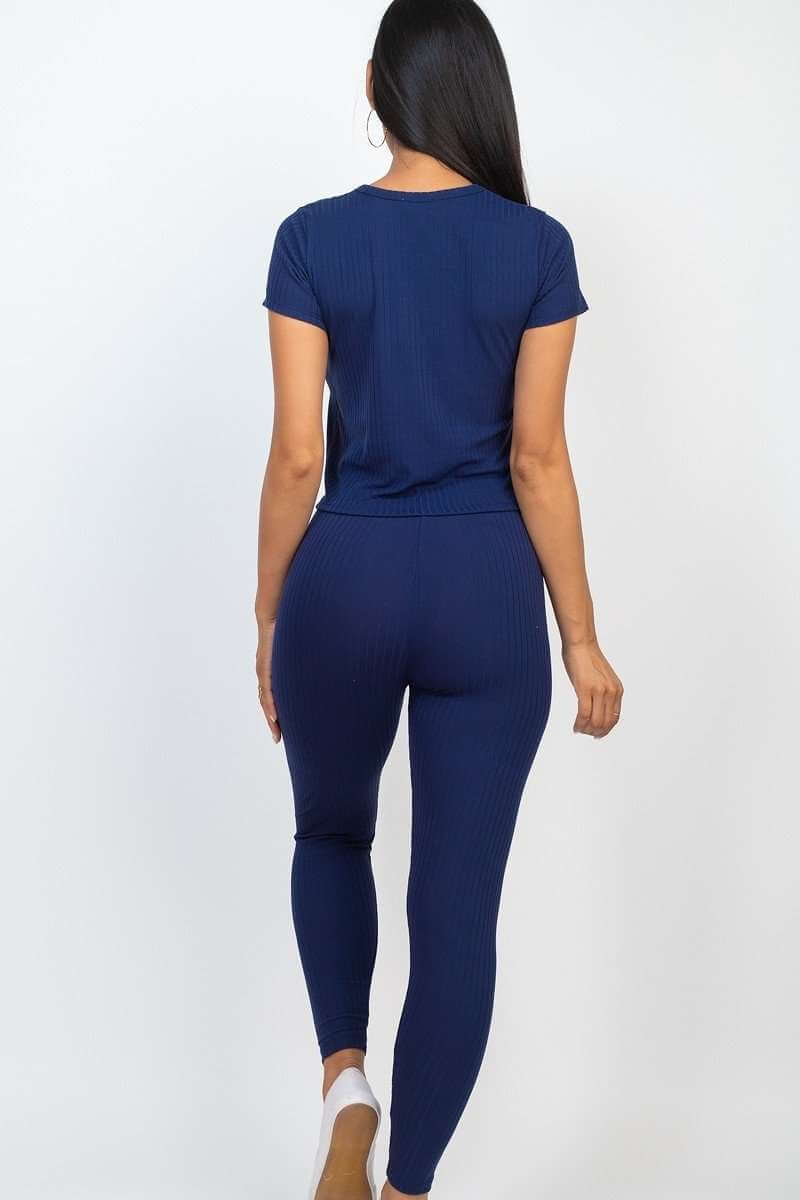 Short Sleeve Top & Leggings Set - The Diva Goddess