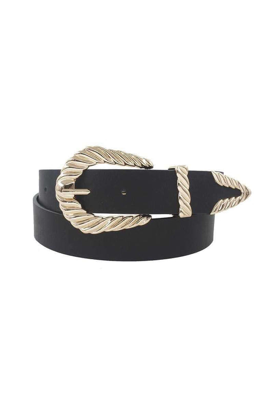 Shrimp Tectured Buckle Belt - The Diva Goddess