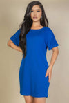 Side Pocket Double Folded Mini Dress - The Diva Goddess