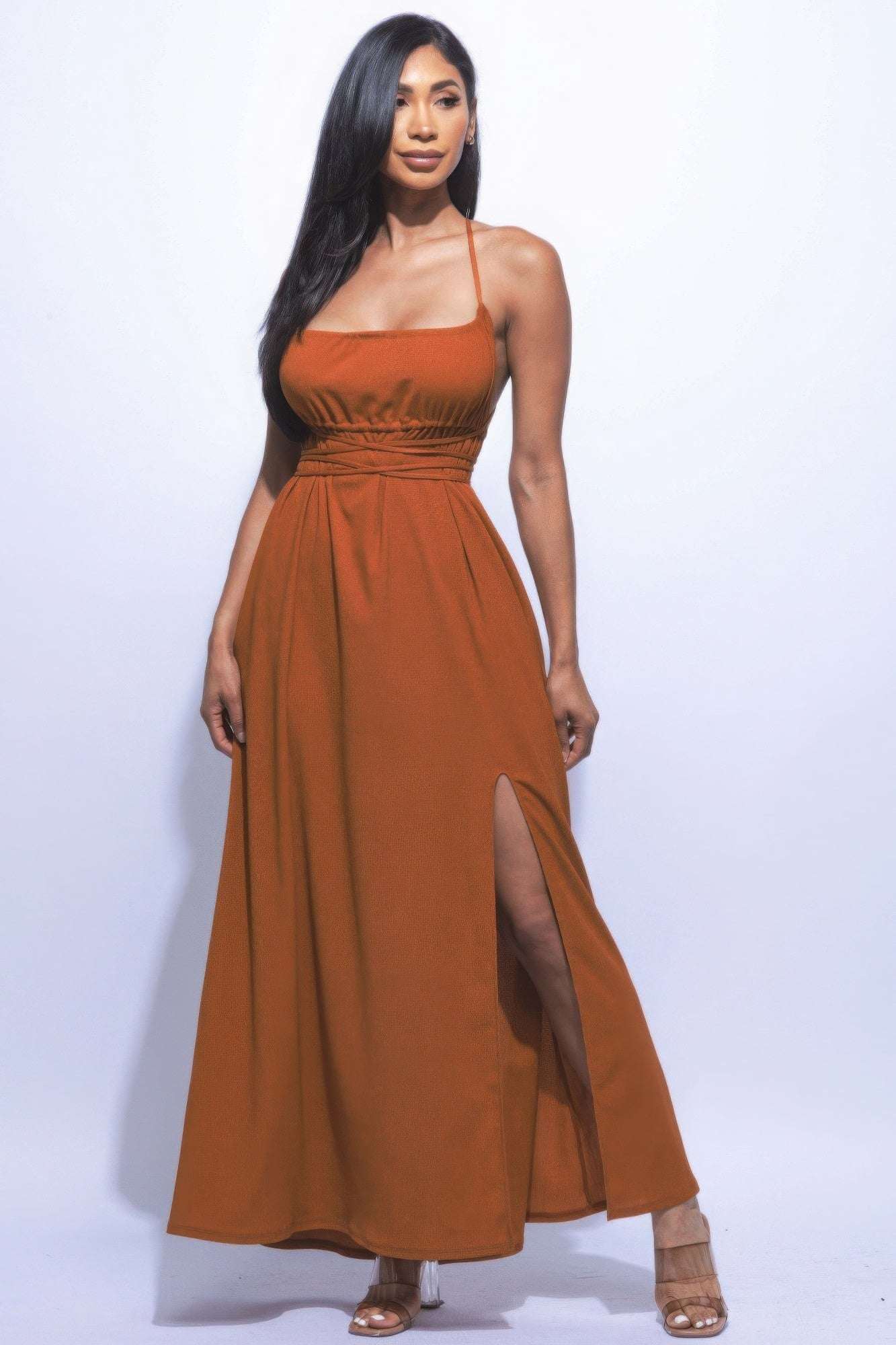 Side Slit Maxi Dress - The Diva Goddess