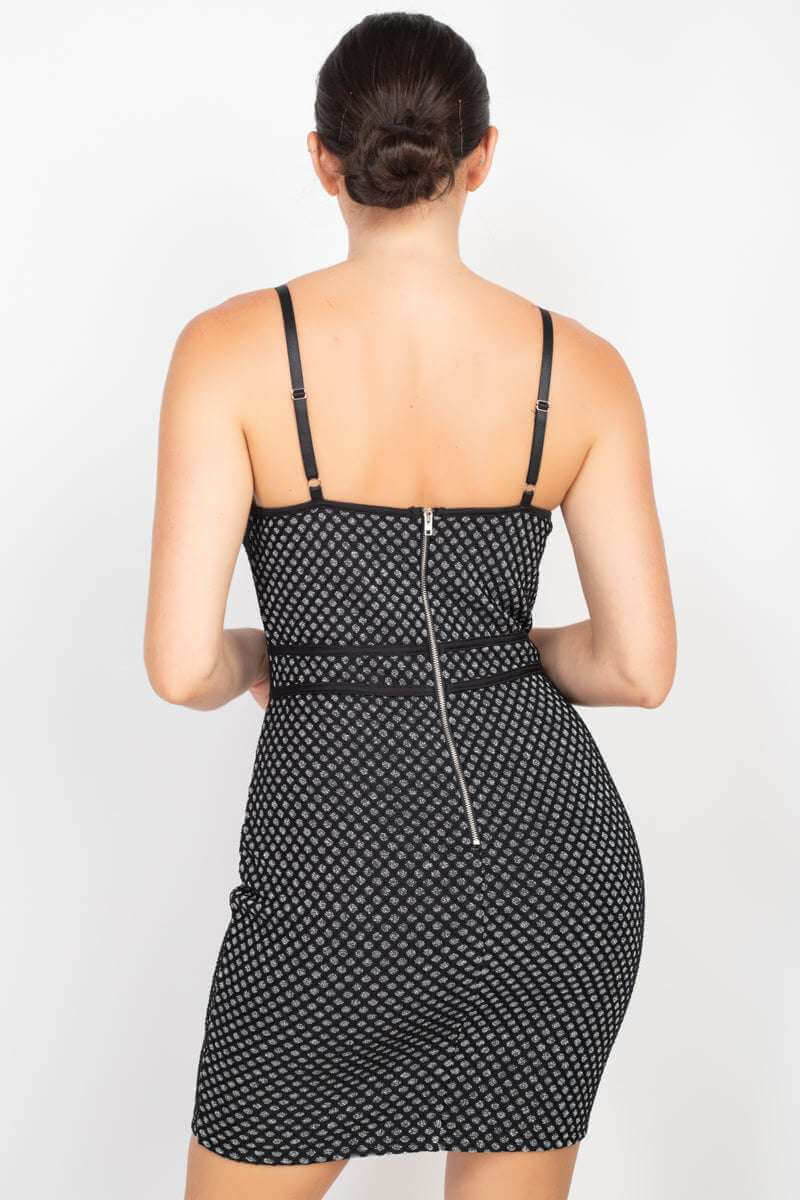 Sleeveless Sparkle Honeycomb Bodycon Dress - The Diva Goddess