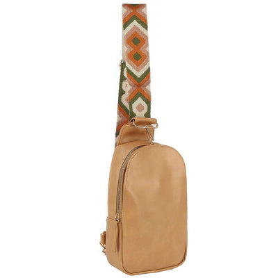 Smooth Zipper Sling Crossbody With Guitar Strap - The Diva Goddess