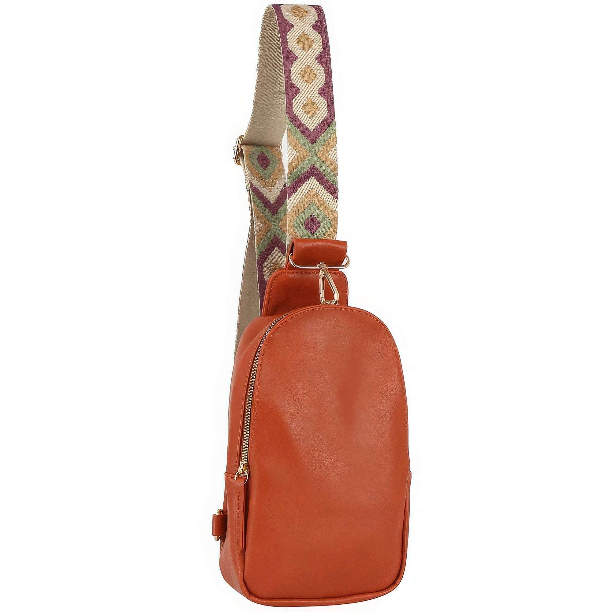 Smooth Zipper Sling Crossbody With Guitar Strap - The Diva Goddess