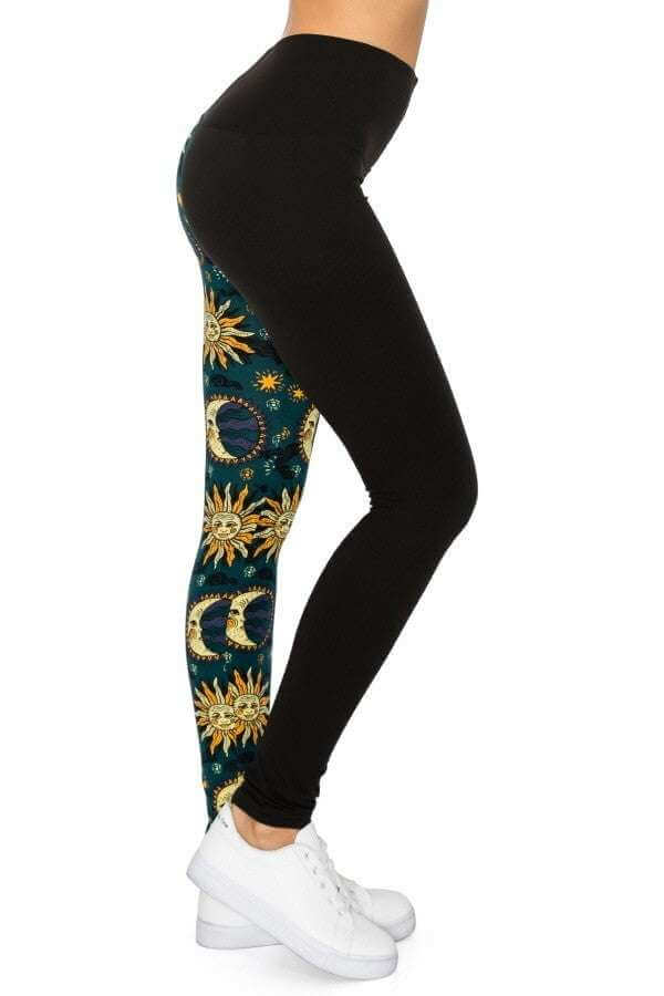 Spliced 5-inch Long Yoga Style Banded Lined Knit Legging With High Waist - The Diva Goddess