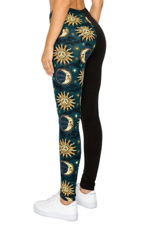 Spliced 5-inch Long Yoga Style Banded Lined Knit Legging With High Waist - The Diva Goddess