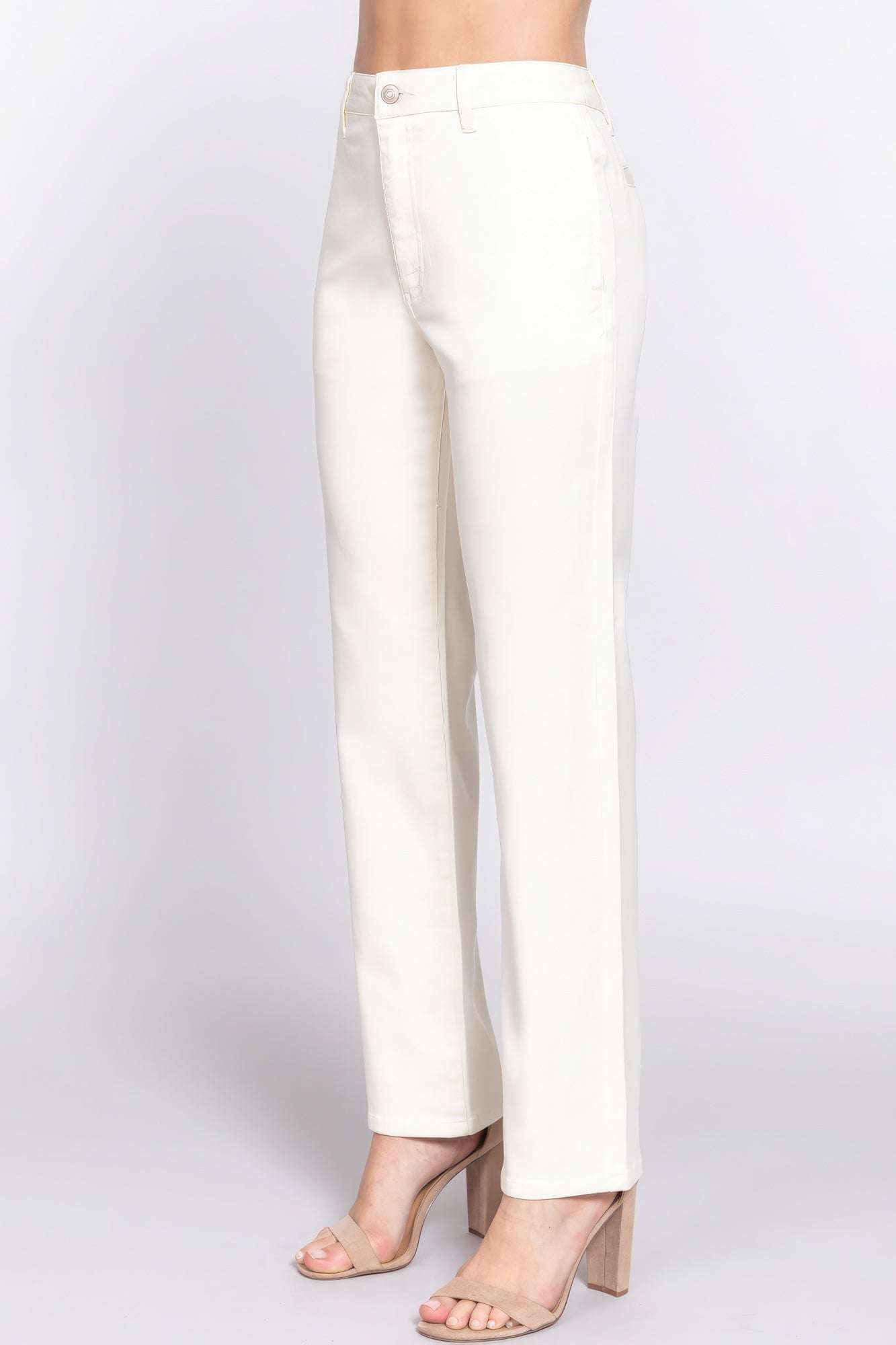 Straight Fit Twill Long Pants - The Diva Goddess