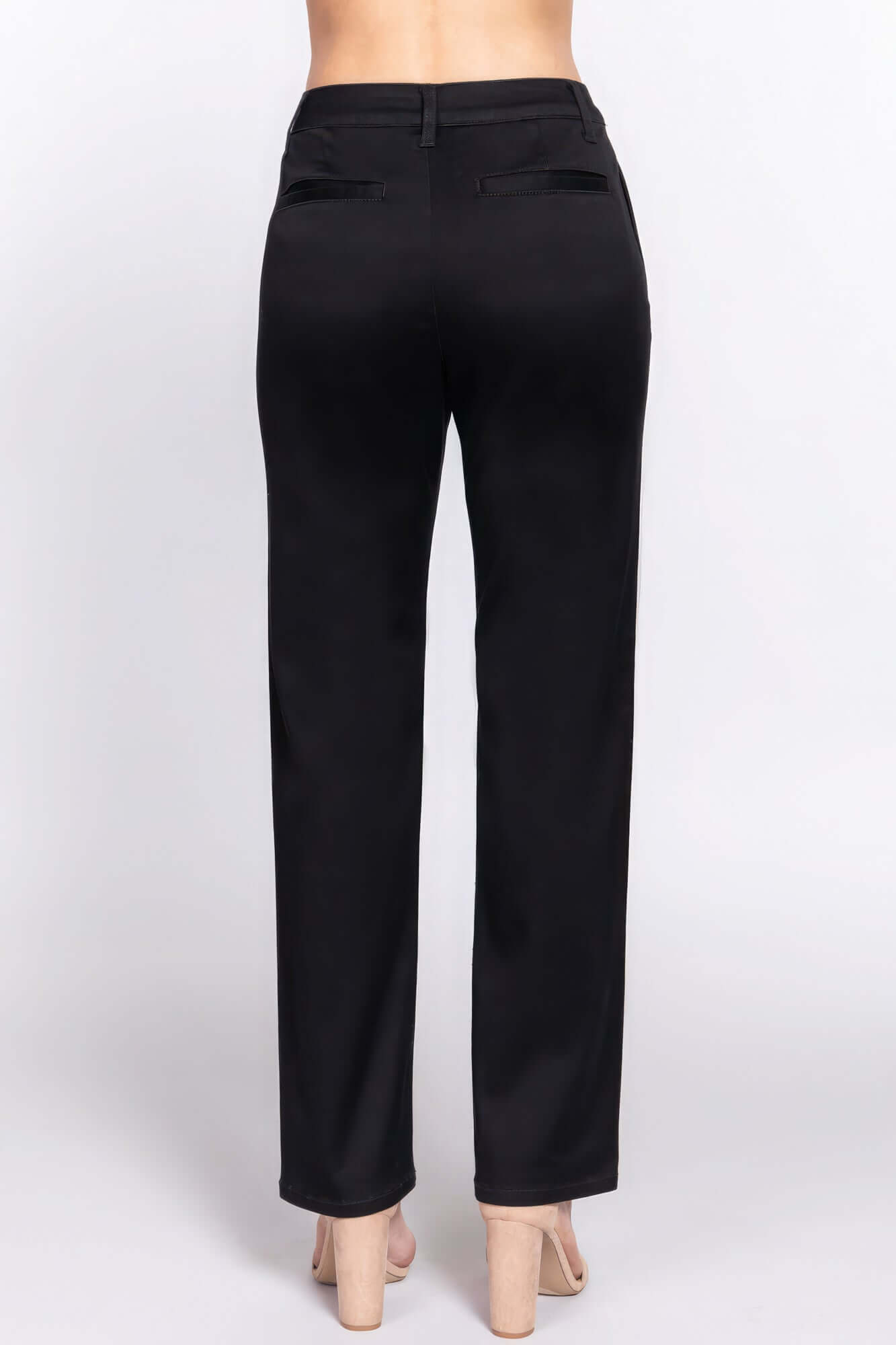 Straight Fit Twill Long Pants - The Diva Goddess