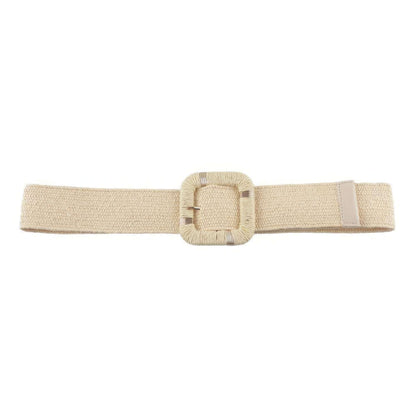 Straw Buckle Elastic Belt - The Diva Goddess