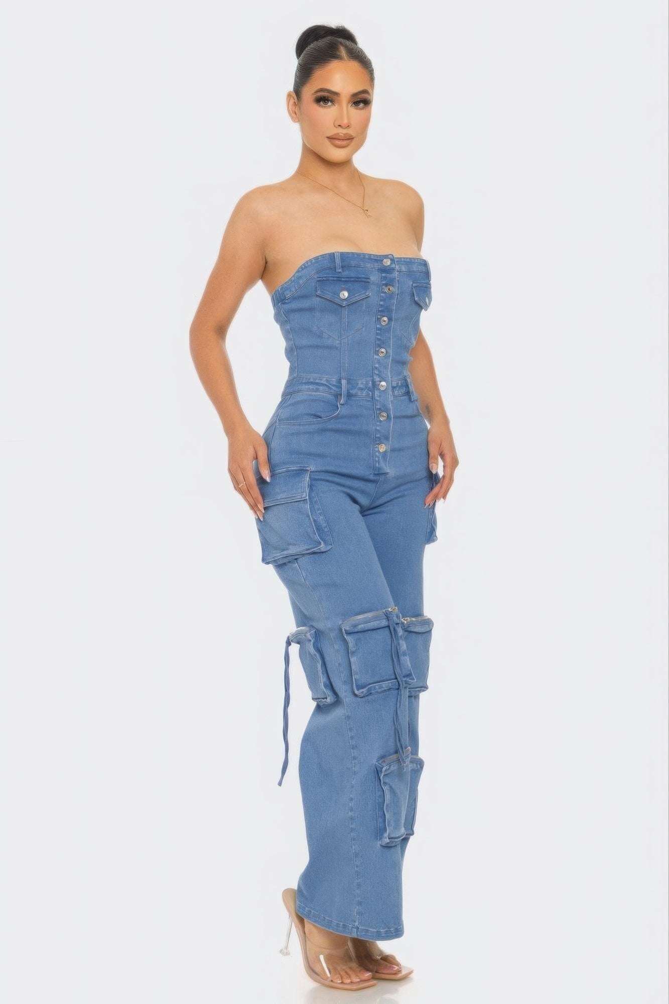 Stretch Denim Jumpsuit - The Diva Goddess