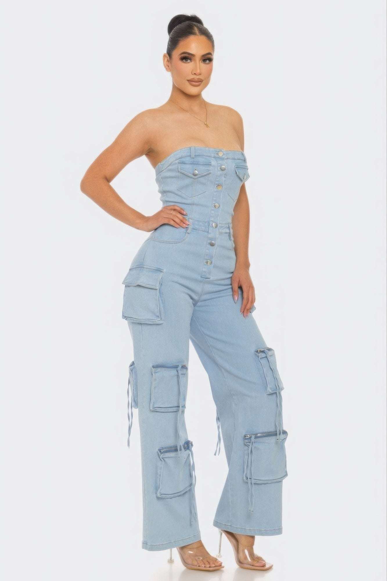 Stretch Denim Jumpsuit - The Diva Goddess