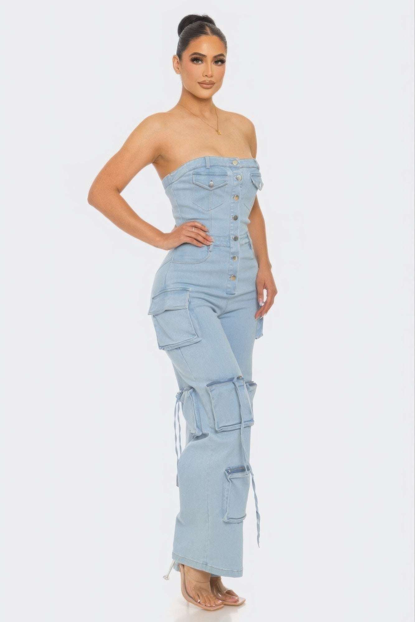 Stretch Denim Jumpsuit - The Diva Goddess