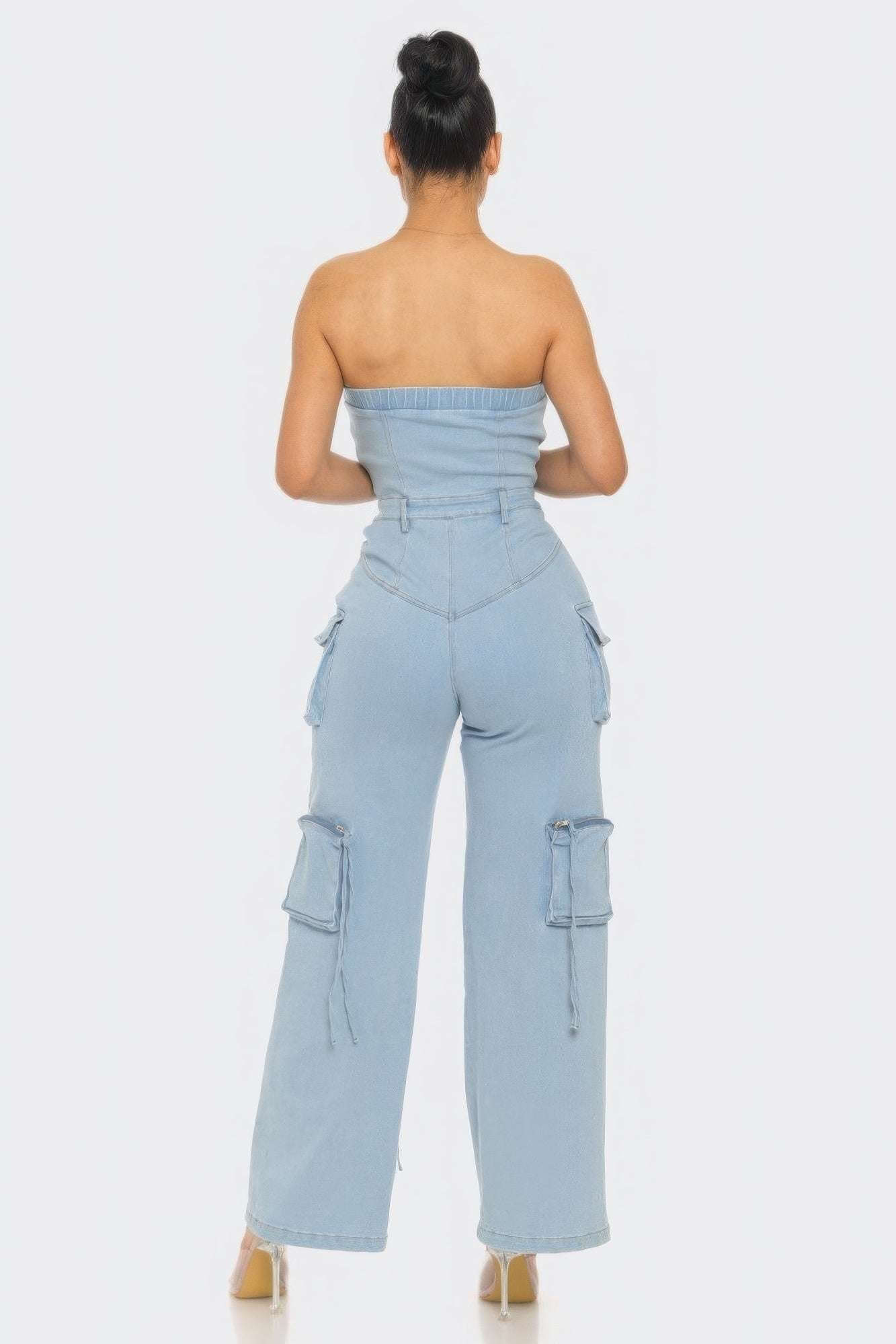 Stretch Denim Jumpsuit - The Diva Goddess