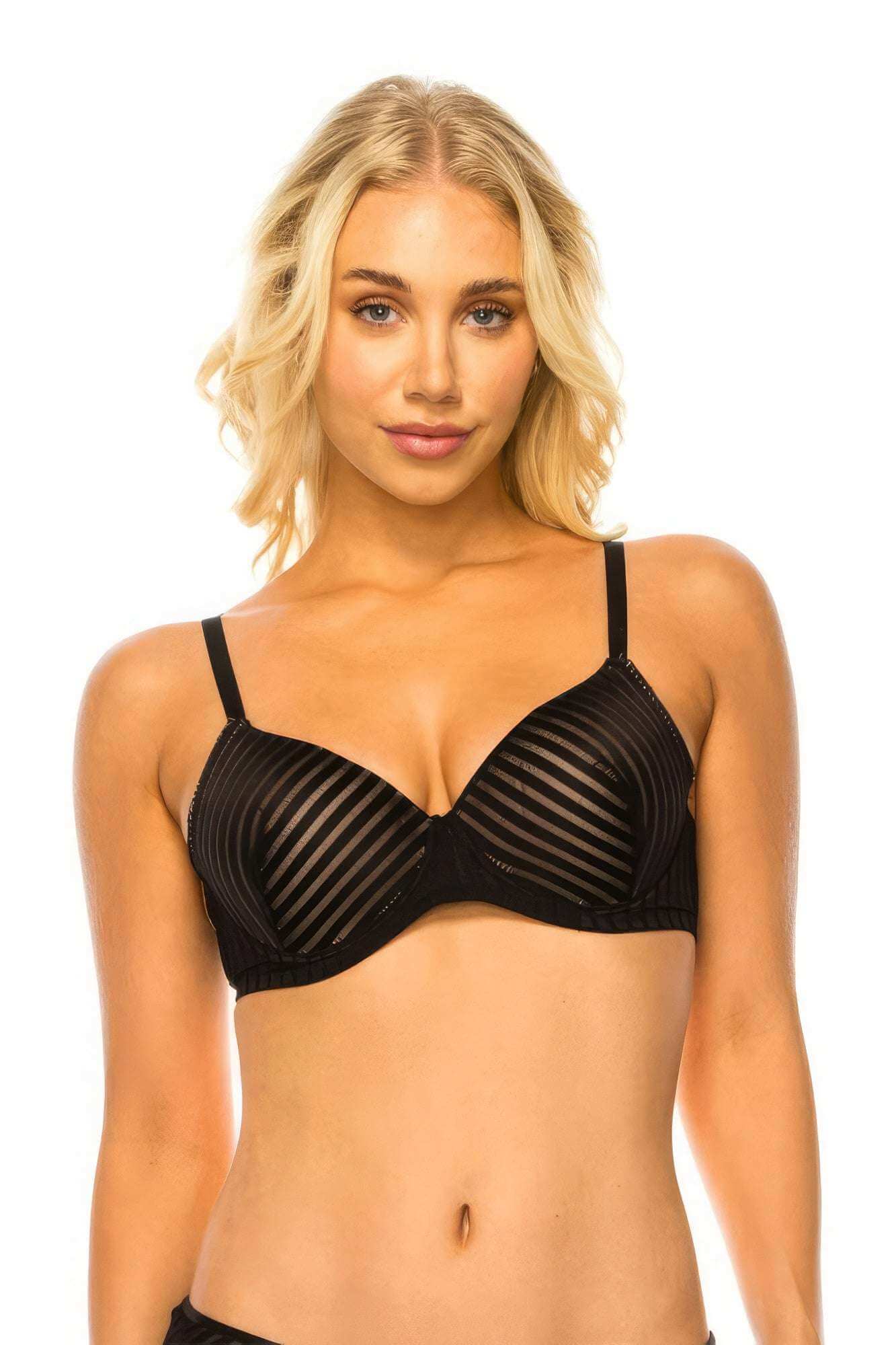 Stripe Lace Bra - The Diva Goddess