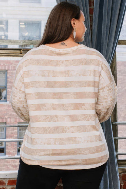 Stripe Printed French Terry Top - The Diva Goddess